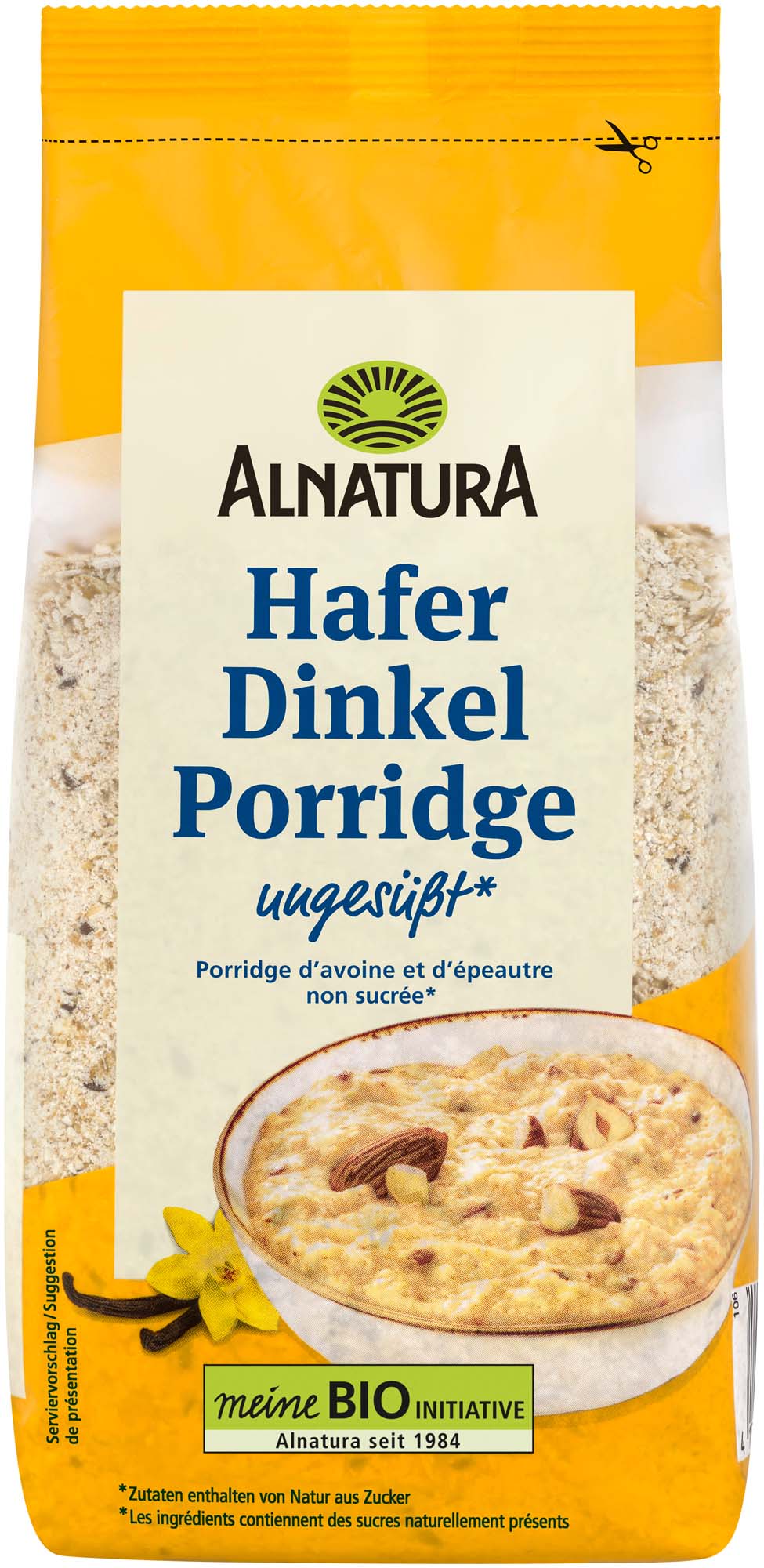 Alnatura Bio Hafer Dinkel Porridge ungesüßt 500g