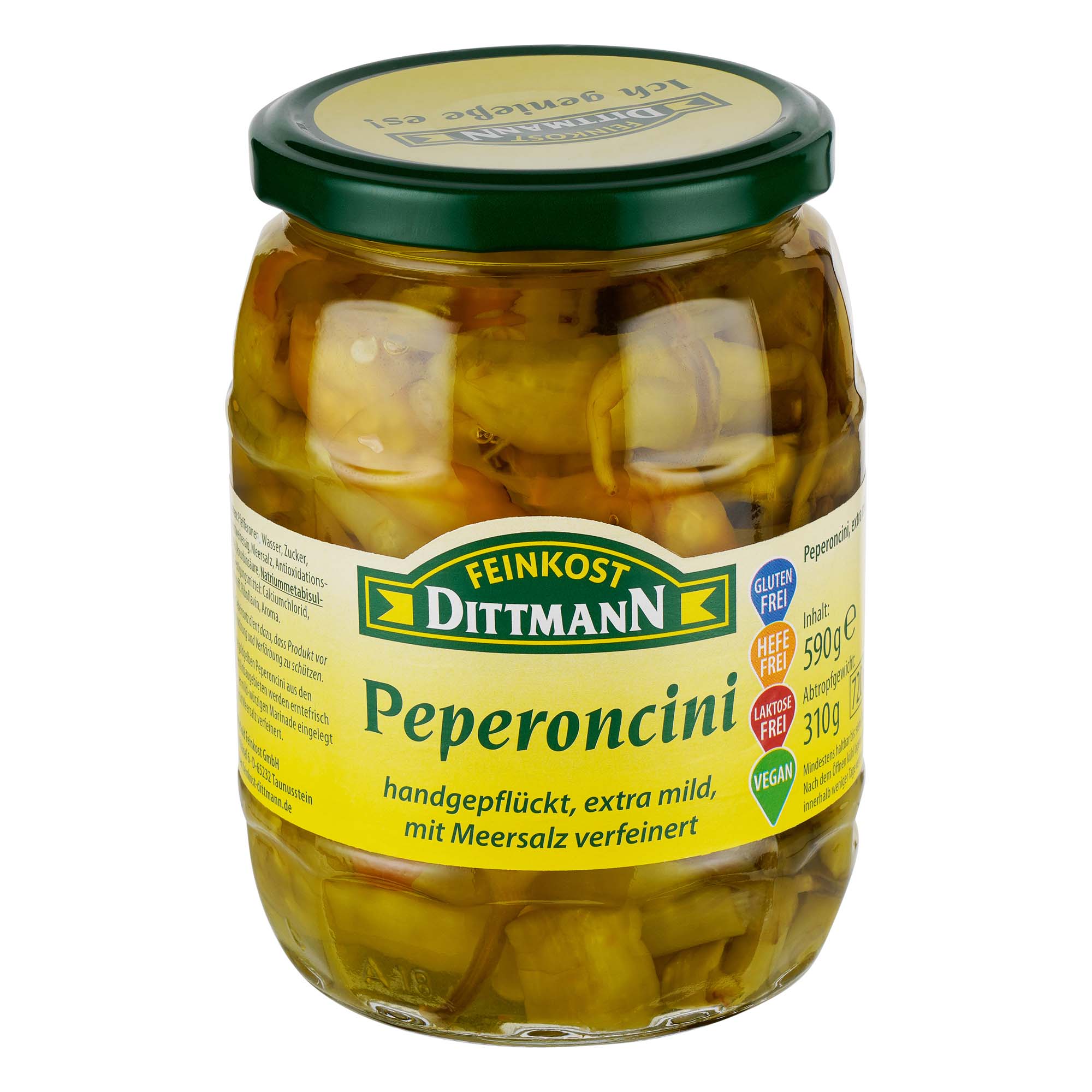 Feinkost Dittmann Peperoncini extra mild 590g