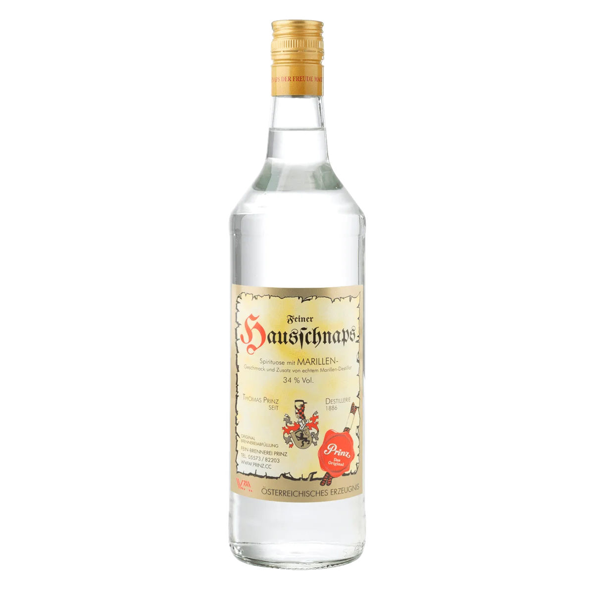 Prinz Hausschnaps Marille 34% Vol.